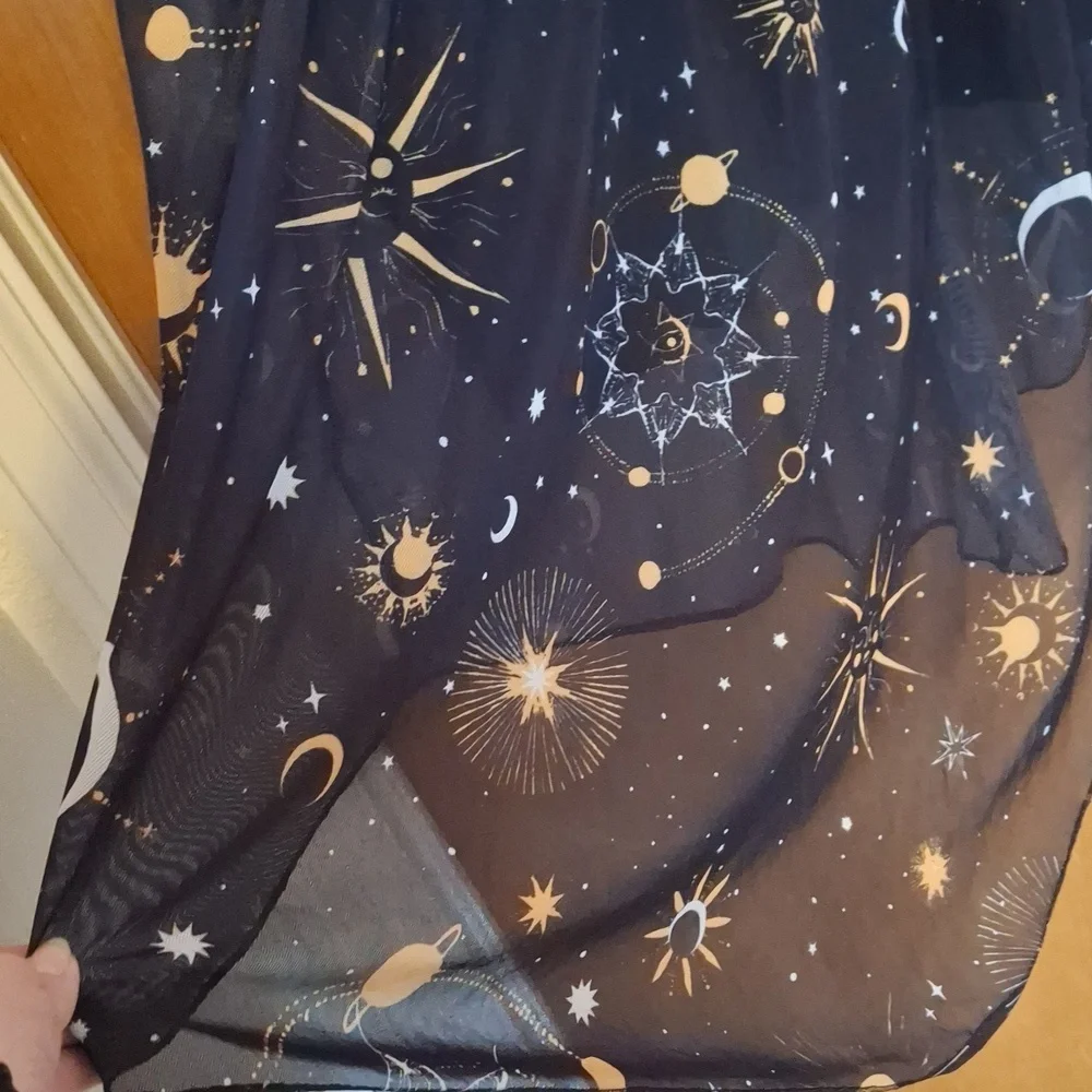 Black and Gold Celestial Dress - Picture 3 of 6